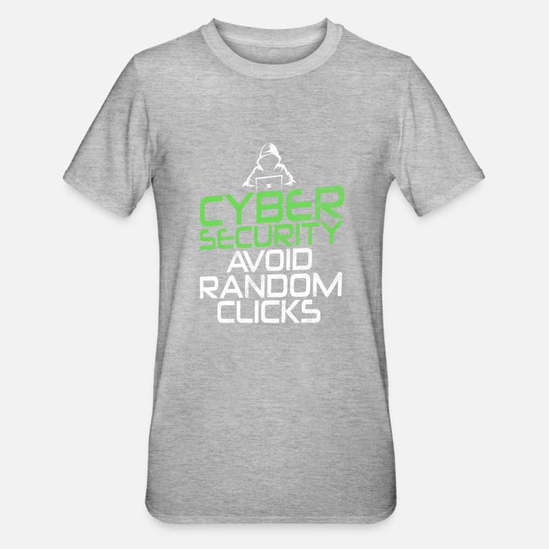 Cyber-sicherheits-hacker-hacking - Unisex Polycotton T-Shirt - Grau meliert
