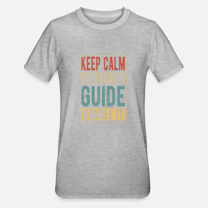 Leitfaden Retro-Geschenk - Unisex Polycotton T-Shirt - Grau meliert