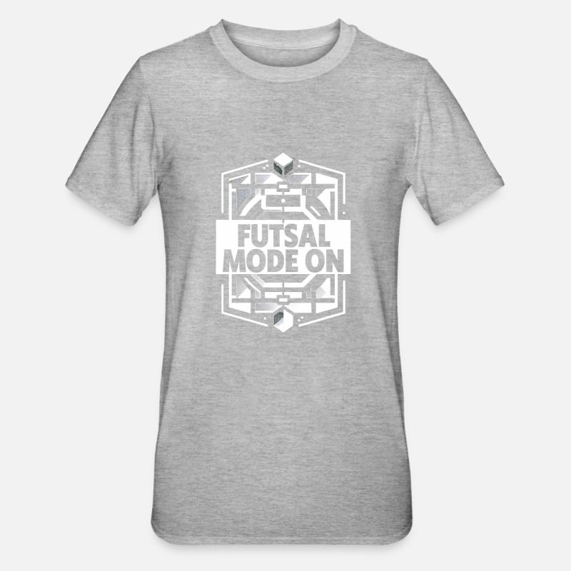 Futsal Mode On 10 - Unisex Polycotton T-Shirt - Grau meliert