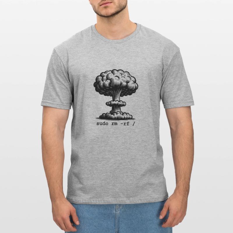 Linux Funny Linux Command Sudo RM RF for Men Unisex Polycotton T-Shirt