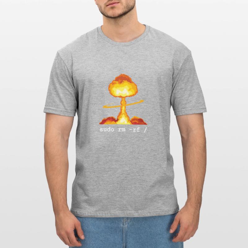 Linux Funny Linux Command Sudo RM RF pour Homme T-shirt polycoton Unisexe