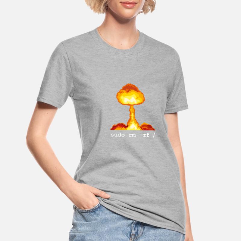 Linux Funny Linux Command Sudo RM RF pour Homme T-shirt polycoton Unisexe