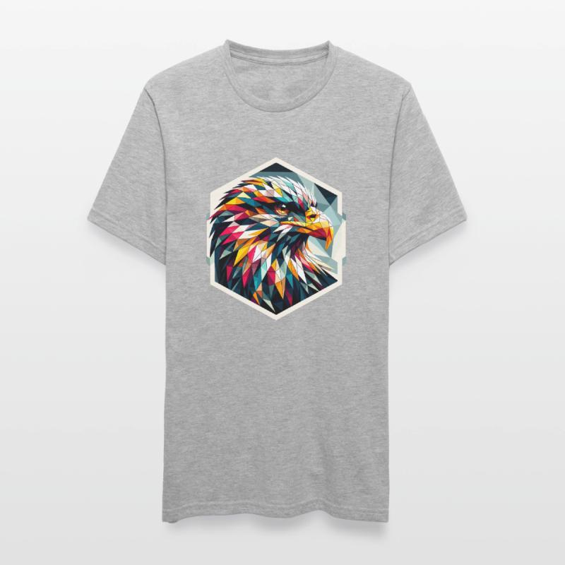 Pygargue à queue blanche dans la représentation polygonale T-shirt polycoton Unisexe