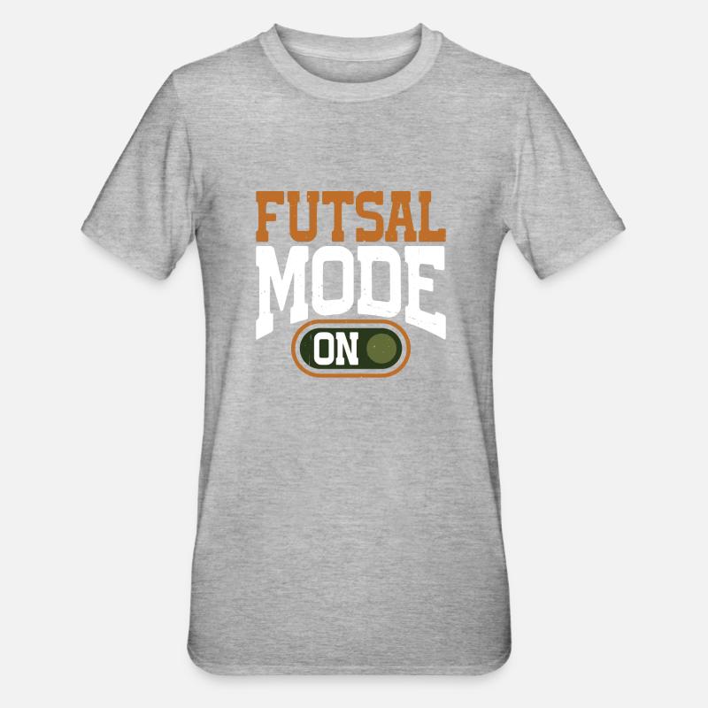 Futsal Mode On 13 - Unisex Polycotton T-Shirt - heather grey