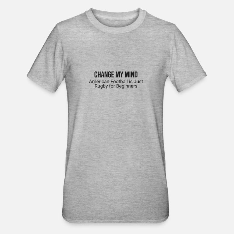 Fußball Oder Rugby? Anfängerdebatte - Unisex Polycotton T-Shirt - Grau meliert