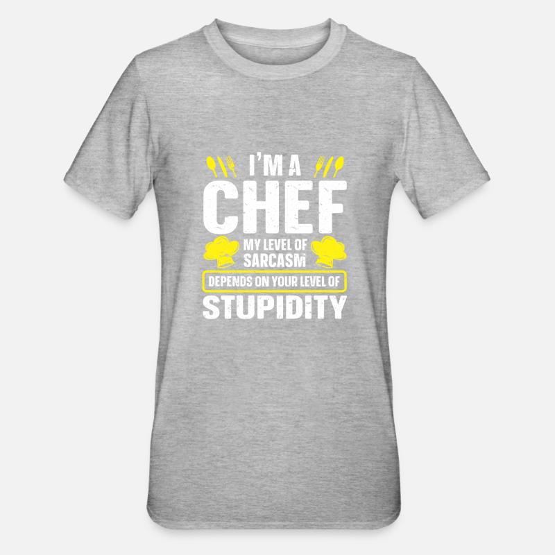 Chef Kitchen Chef - Unisex Polycotton T-Shirt - heather grey