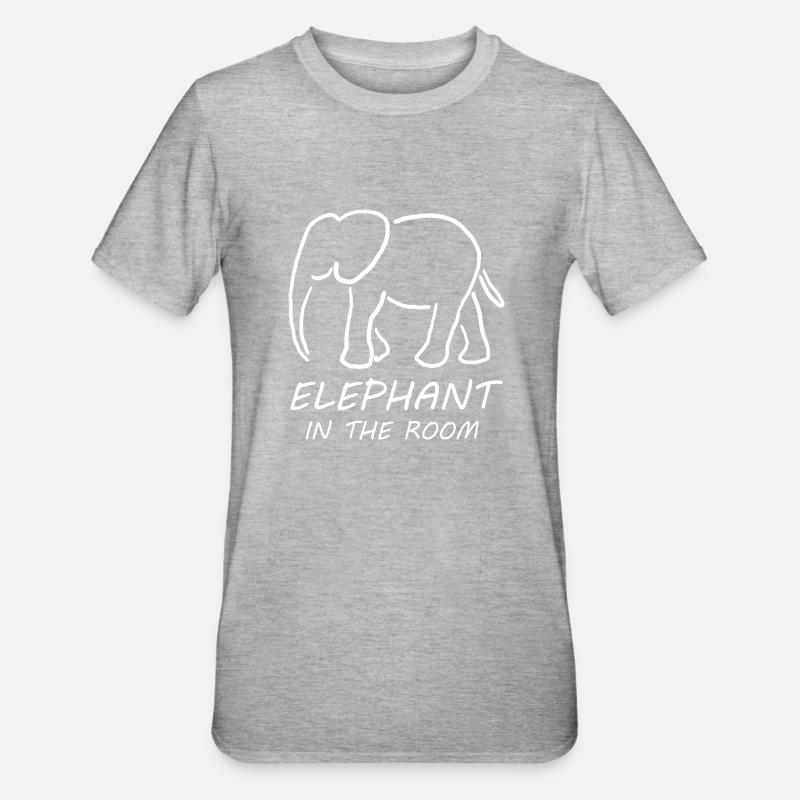 Éléphants Éléphant - T-shirt polycoton Unisexe - gris chiné