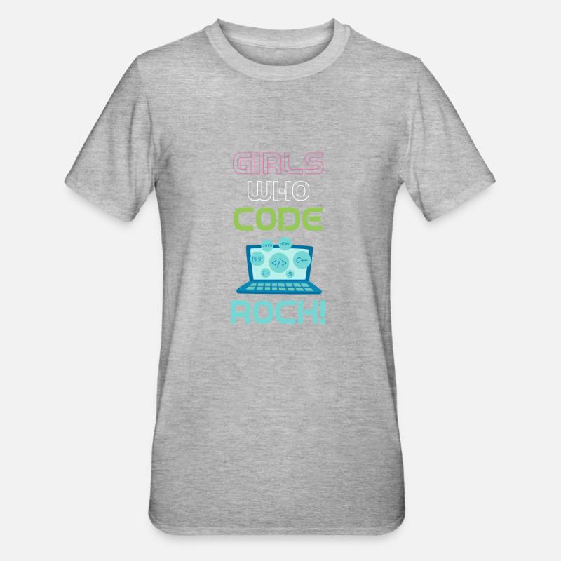 Mädels, Die Programmieren, Rocken! Programmierer, - Unisex Polycotton T-Shirt - Grau meliert