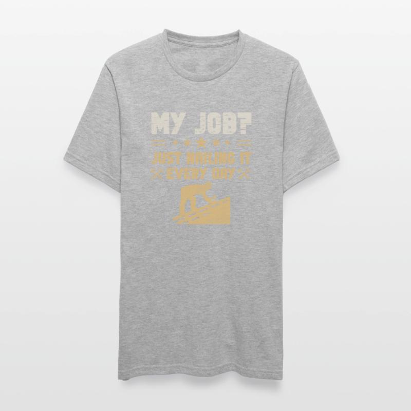 Devis couvreur, couvreur, ouvrier de la construction, conception T-shirt polycoton Unisexe
