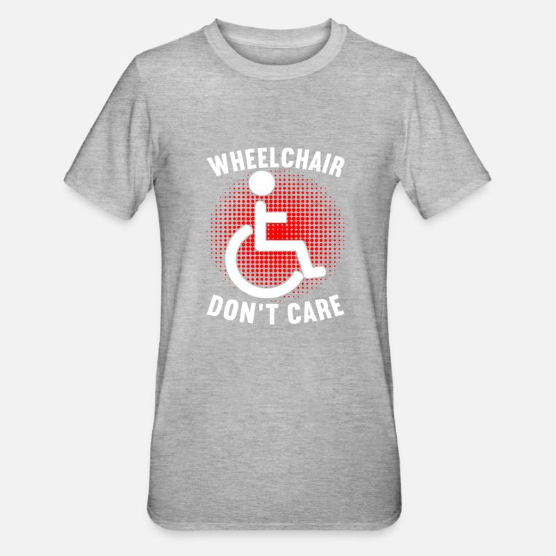 Rollstuhlfahrer Rollstuhl - Unisex Polycotton T-Shirt - Grau meliert