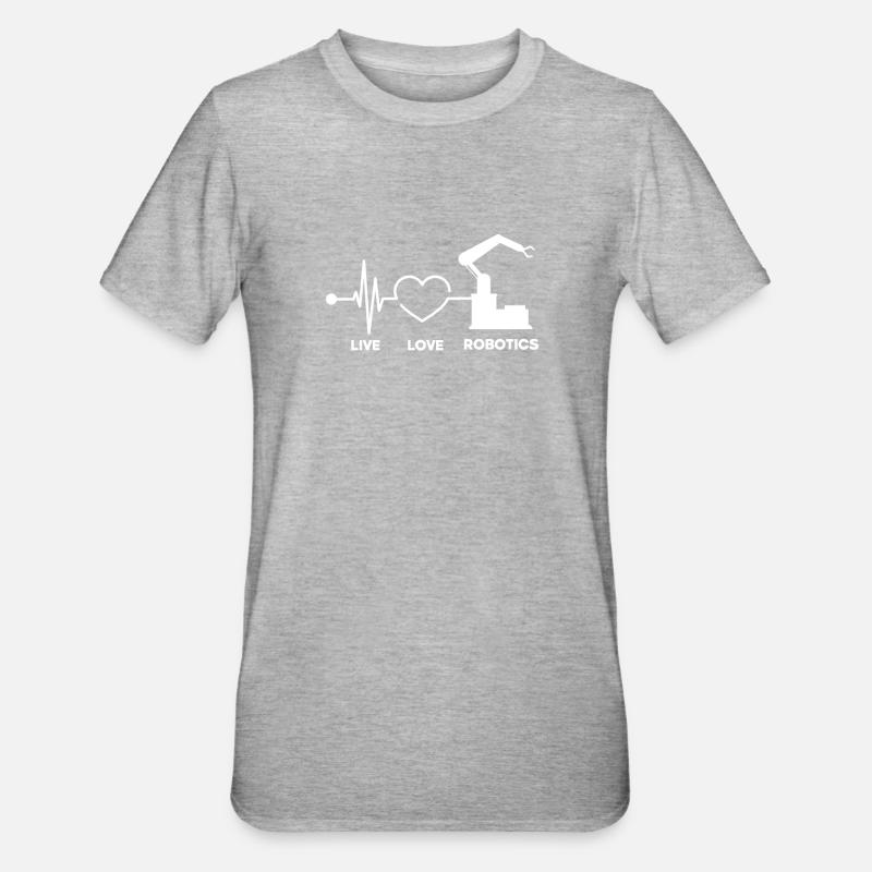 Programmeur de robots robotiques - T-shirt polycoton Unisexe - gris chiné