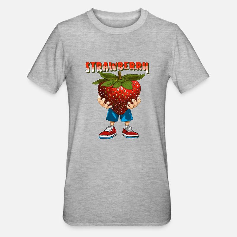 FRAISE ERDBEERE - T-shirt polycoton Unisexe - gris chiné