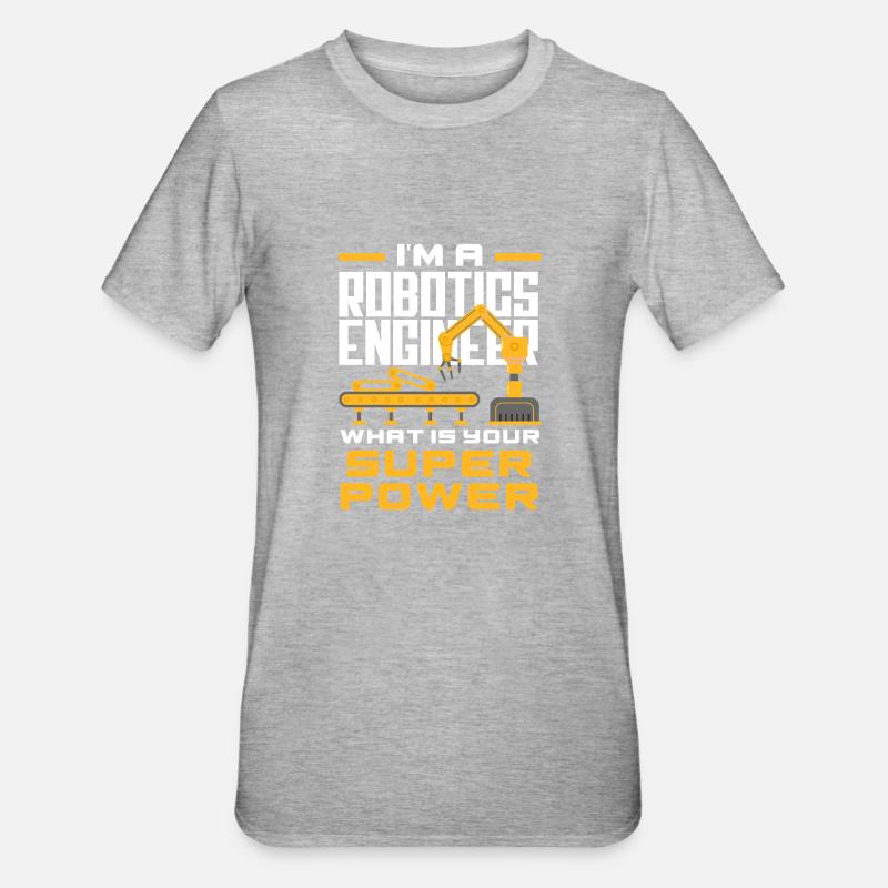 Programmeur de robots robotiques - T-shirt polycoton Unisexe - gris chiné