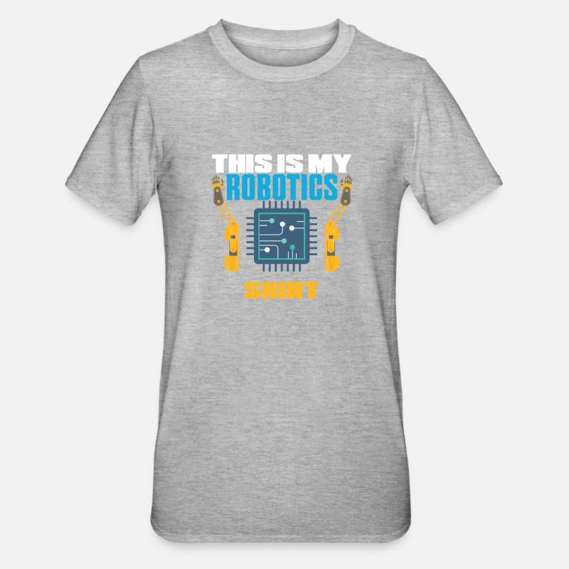 Programmeur de robots robotiques - T-shirt polycoton Unisexe - gris chiné