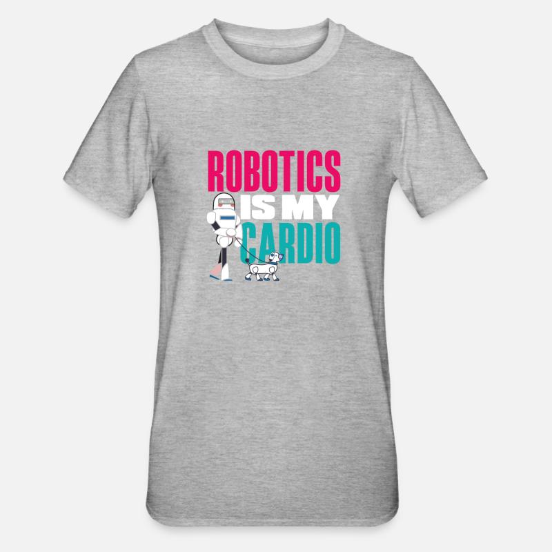 Programmeur de robots robotiques - T-shirt polycoton Unisexe - gris chiné