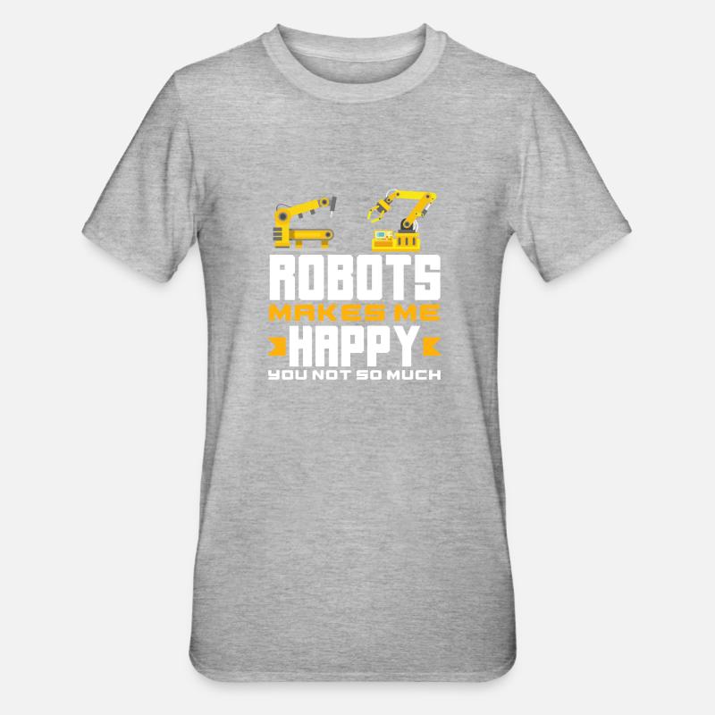 Programmeur de robots robotiques - T-shirt polycoton Unisexe - gris chiné