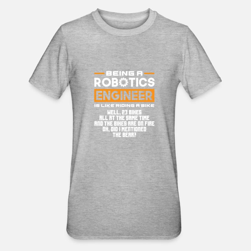 Programmeur de robots robotiques - T-shirt polycoton Unisexe - gris chiné