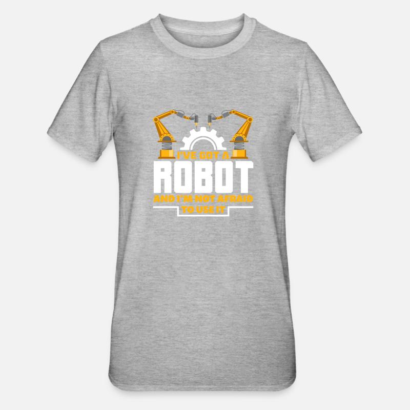 Programmeur de robots robotiques - T-shirt polycoton Unisexe - gris chiné
