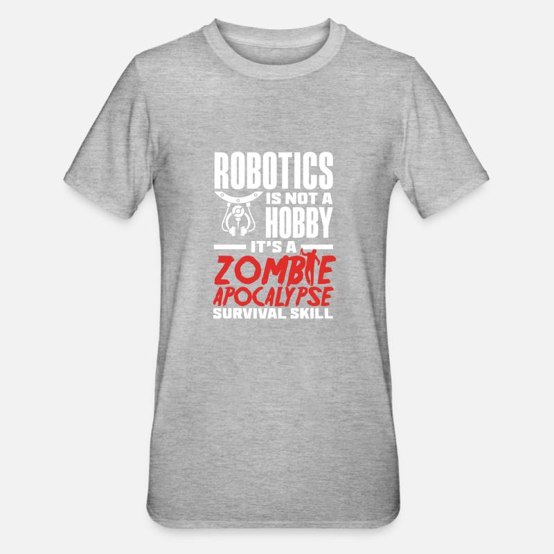 Programmeur de robots robotiques - T-shirt polycoton Unisexe - gris chiné