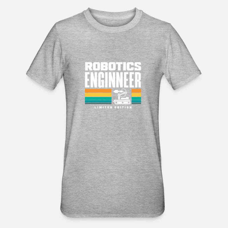 Programmeur de robots robotiques - T-shirt polycoton Unisexe - gris chiné