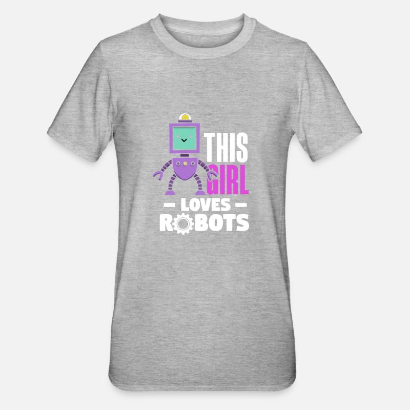 Programmeur de robots robotiques - T-shirt polycoton Unisexe - gris chiné