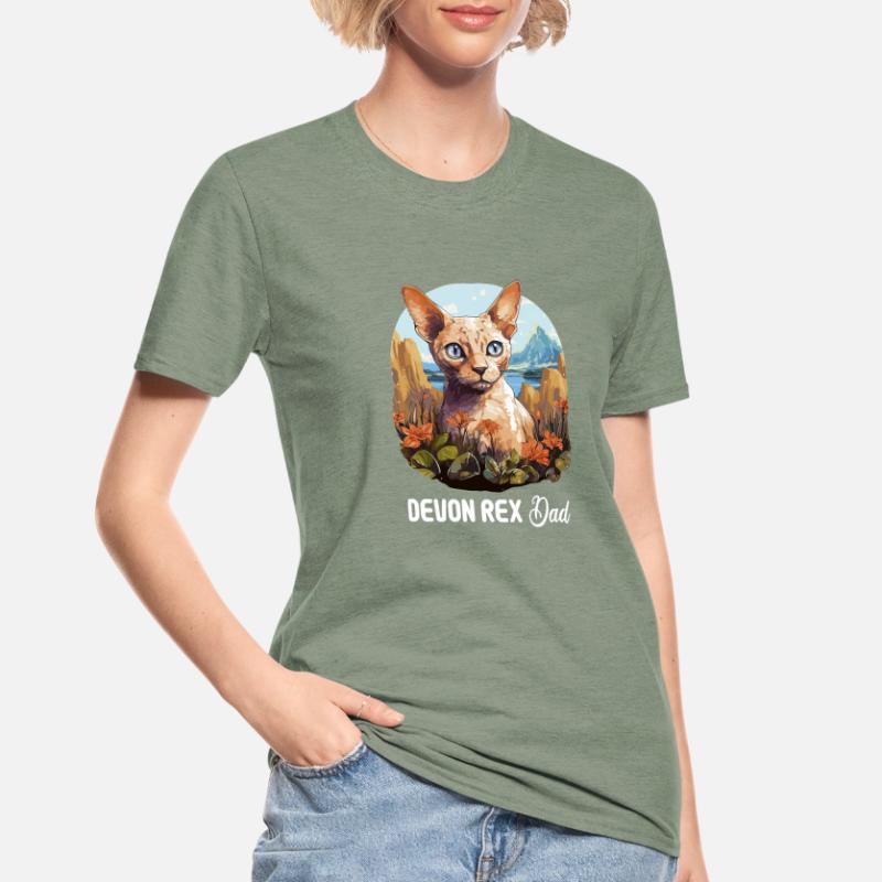 Chaton Devon Rex Chat Devon Rex T-shirt polycoton Unisexe