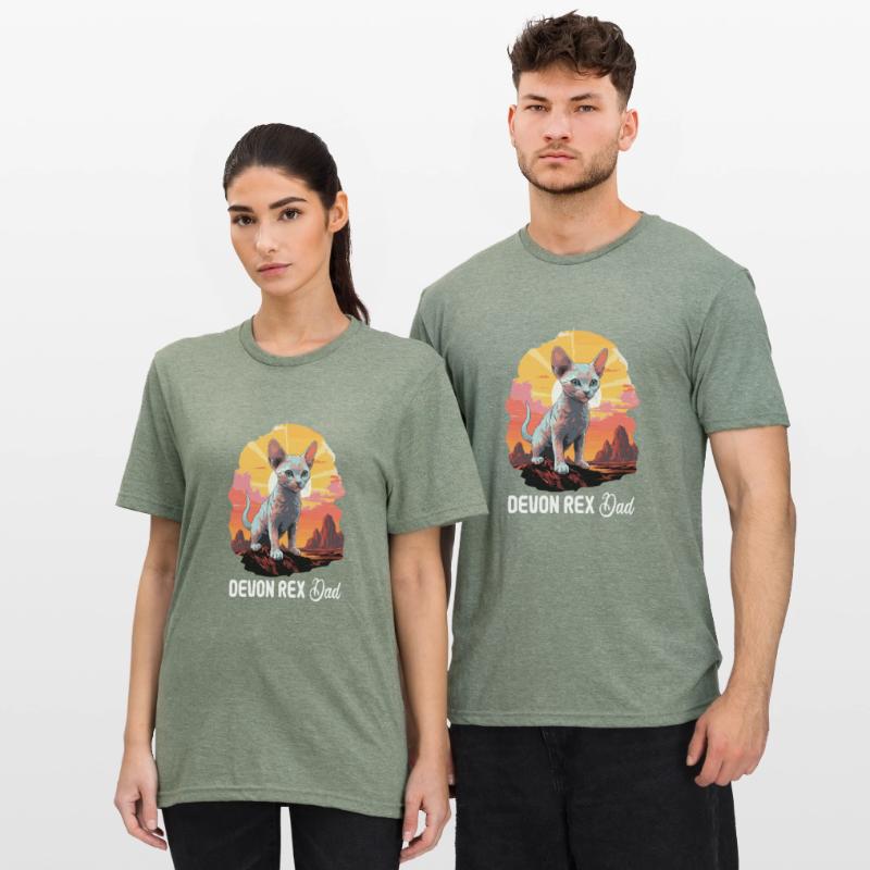 Chaton Devon Rex Chat Devon Rex T-shirt polycoton Unisexe