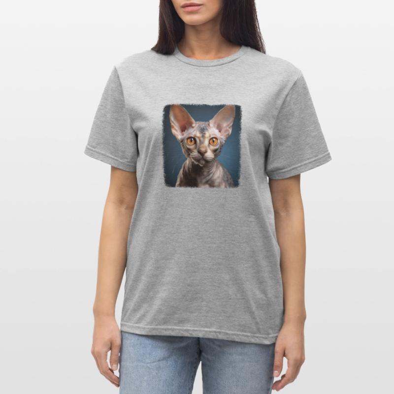 Chaton Devon Rex Chat Devon Rex T-shirt polycoton Unisexe
