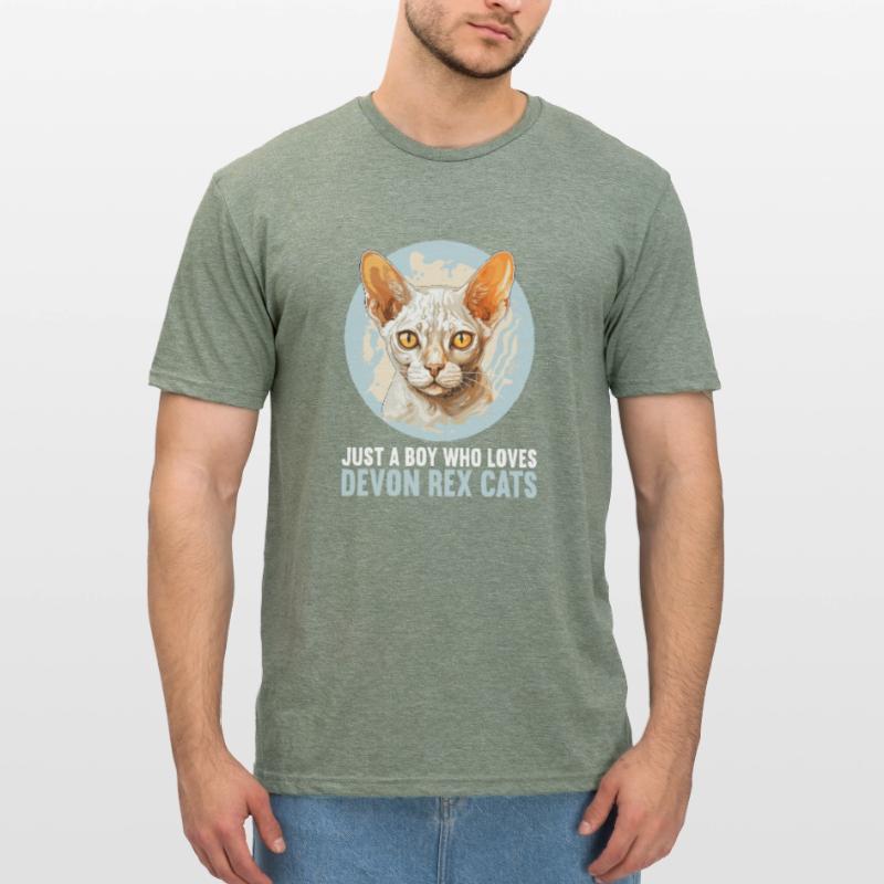 Chaton Devon Rex Chat Devon Rex T-shirt polycoton Unisexe