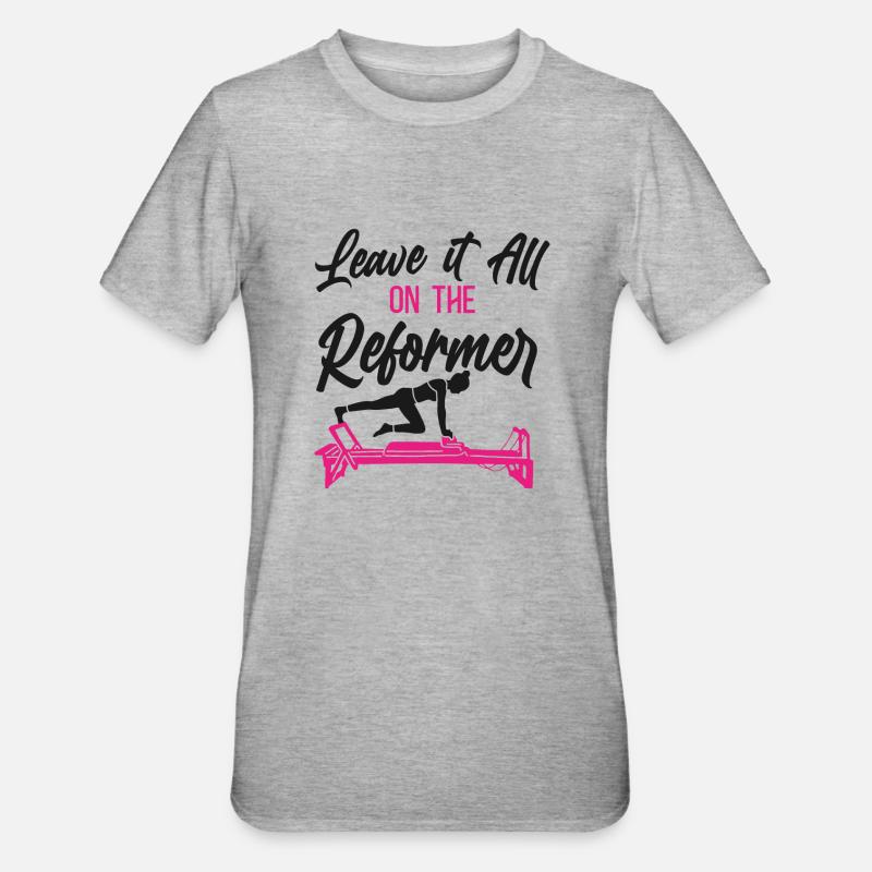 Pilates Instructor Teacher Leave - Unisex Polycotton T-Shirt - Grau meliert