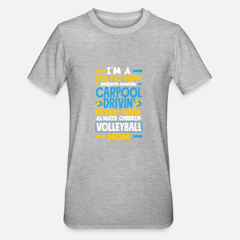Funny Volleyball Gift - Unisex Polycotton T-Shirt - heather grey