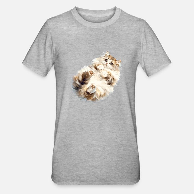 Ragamuffin Chaton Ragamuffin Chat - T-shirt polycoton Unisexe - gris chiné