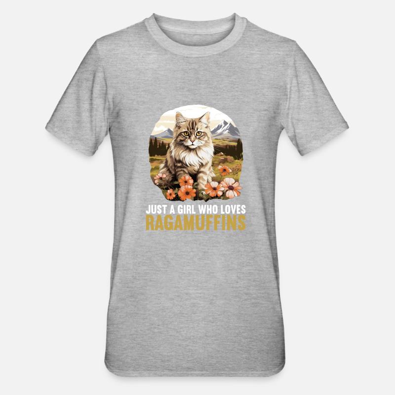 Ragamuffin Chaton Ragamuffin Chat - T-shirt polycoton Unisexe - gris chiné