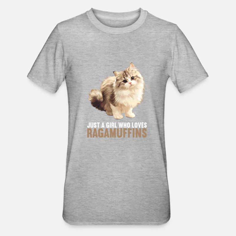 Ragamuffin Chaton Ragamuffin Chat - T-shirt polycoton Unisexe - gris chiné