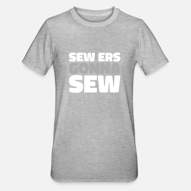 Machine à coudre - T-shirt polycoton Unisexe - gris chiné