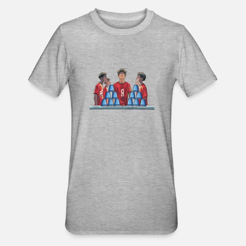 Stacking Cups Speed Stacker - Unisex Polycotton T-Shirt - heather grey