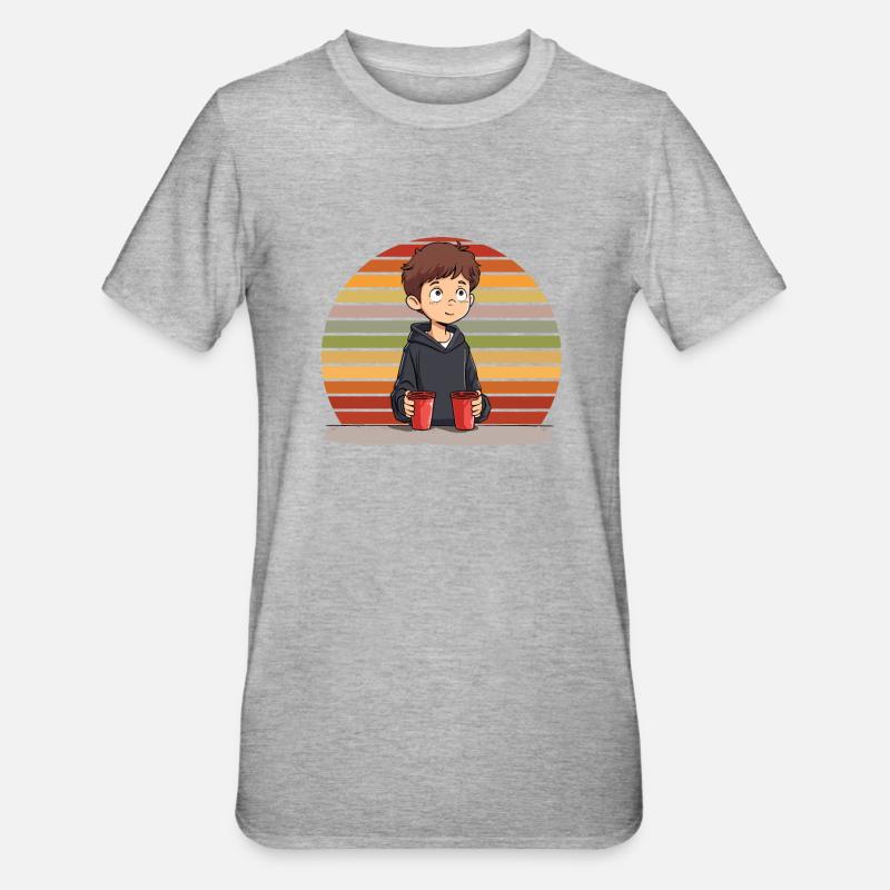 Empilage de gobelets Speed Stacker - T-shirt polycoton Unisexe - gris chiné