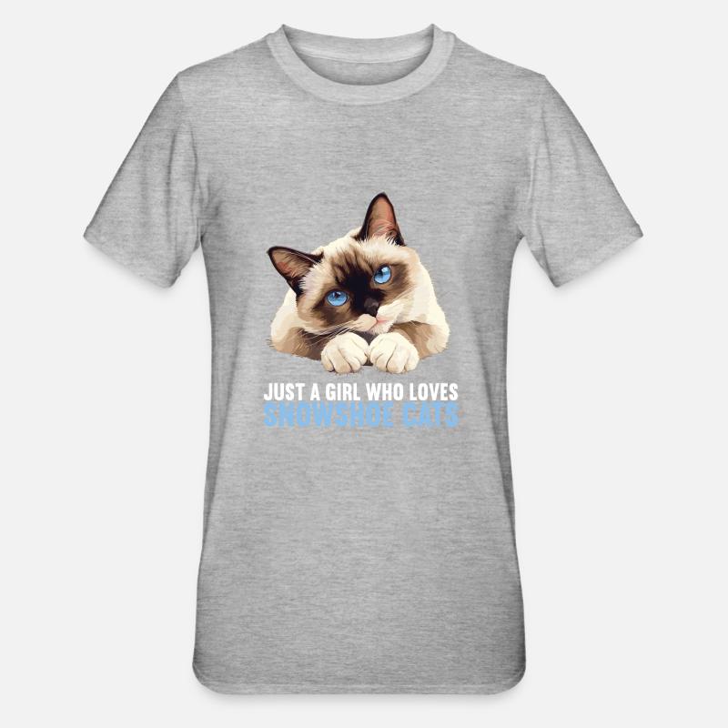 Chaton raquette Chat raquette - T-shirt polycoton Unisexe - gris chiné