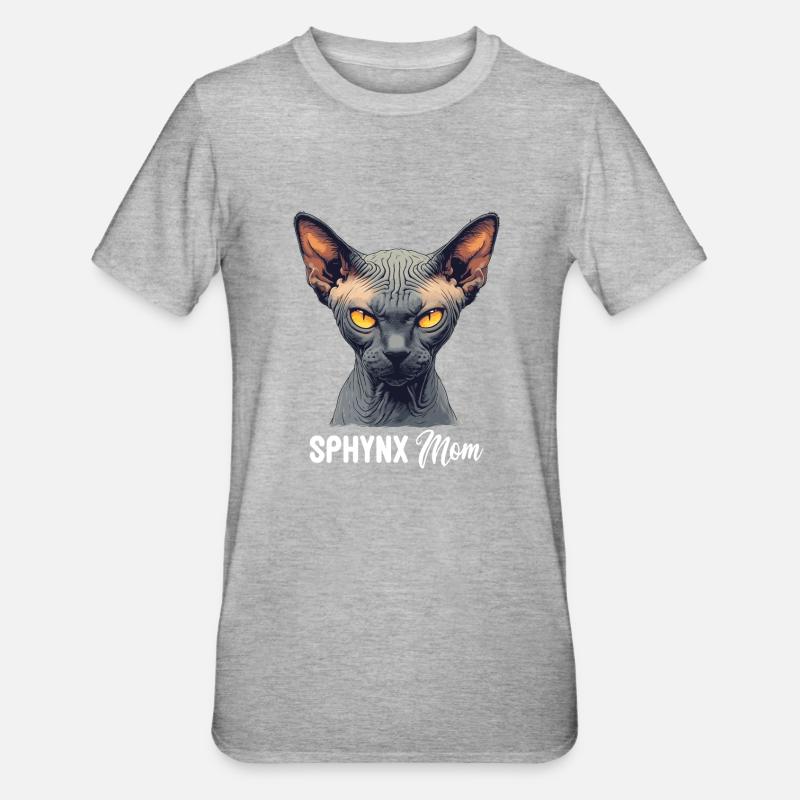 Chaton Sphynx Chat Sphynx - T-shirt polycoton Unisexe - gris chiné