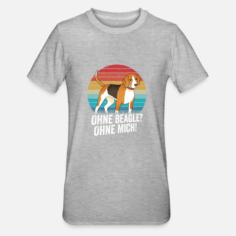 Sans beagle ? Sans moi ! - T-shirt polycoton Unisexe - gris chiné