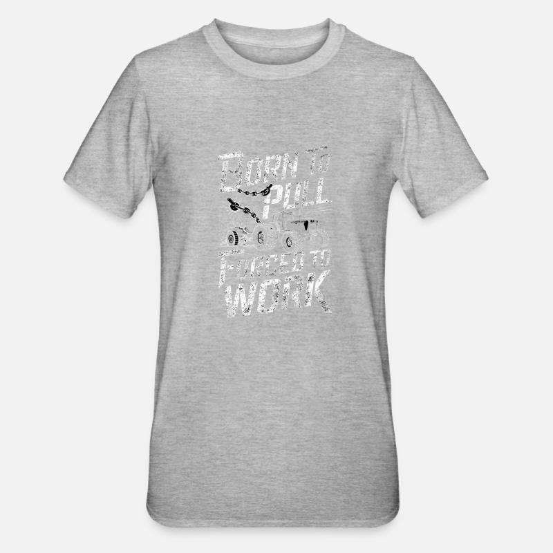 Tractor Pulling Tractor Pulling Tractor Power Farm - Unisex Polycotton T-Shirt - heather grey