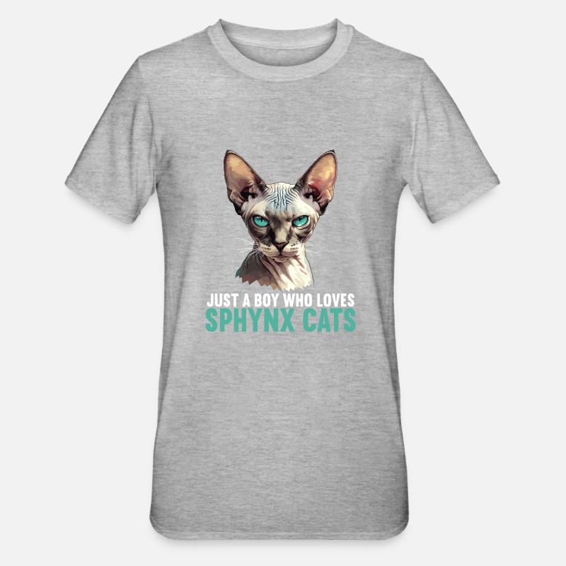 Chaton Sphynx Chat Sphynx - T-shirt polycoton Unisexe - gris chiné