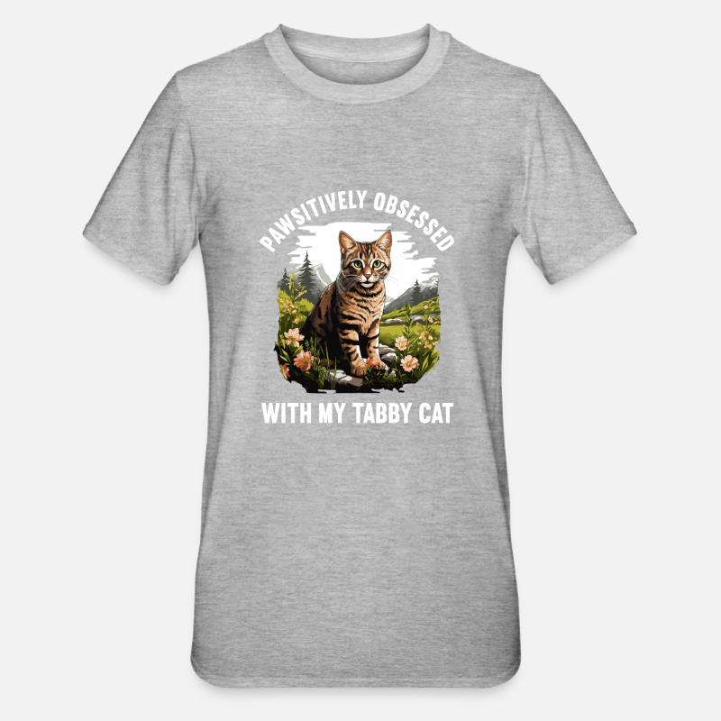 Tabby Kitten Tabby Cat - Unisex Polycotton T-Shirt - heather grey