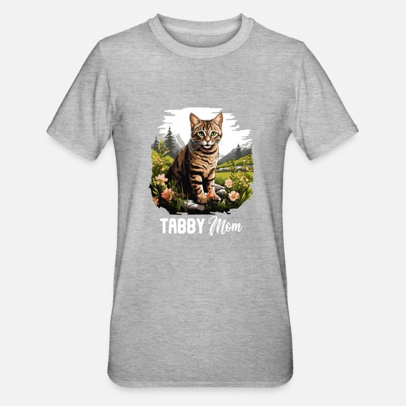Tabby Kitten Tabby Cat - Unisex Polycotton T-Shirt - heather grey