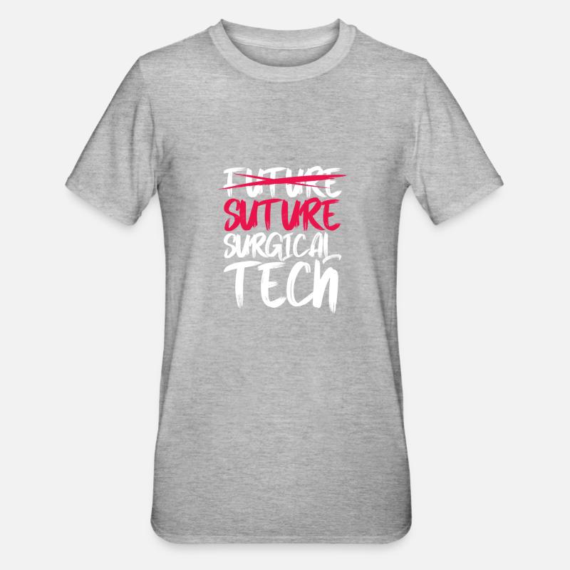 Future Suture surgical tech - Unisex Polycotton T-Shirt - Grau meliert