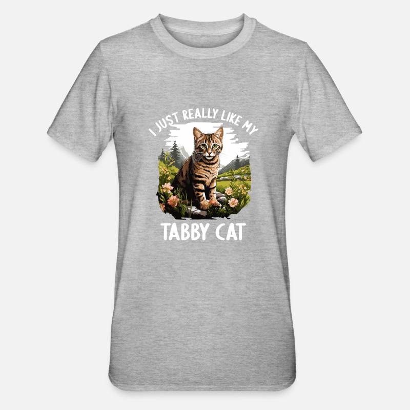 Tabby Kitten Tabby Cat - Unisex Polycotton T-Shirt - heather grey
