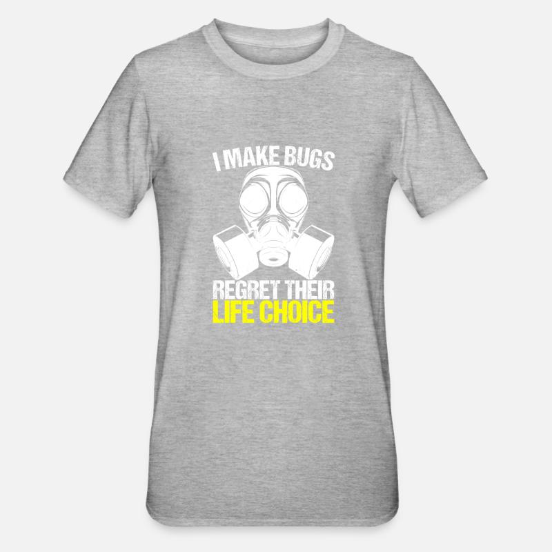 Pest Control Exterminator - Unisex Polycotton T-Shirt - heather grey