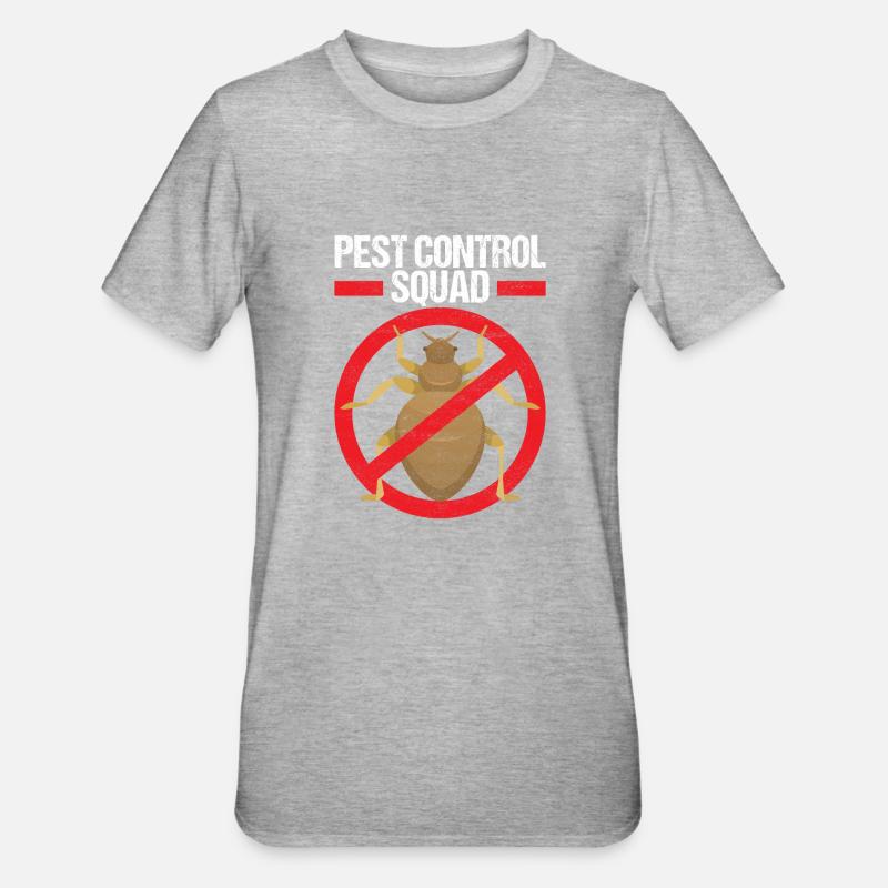 Pest Control Exterminator - Unisex Polycotton T-Shirt - heather grey