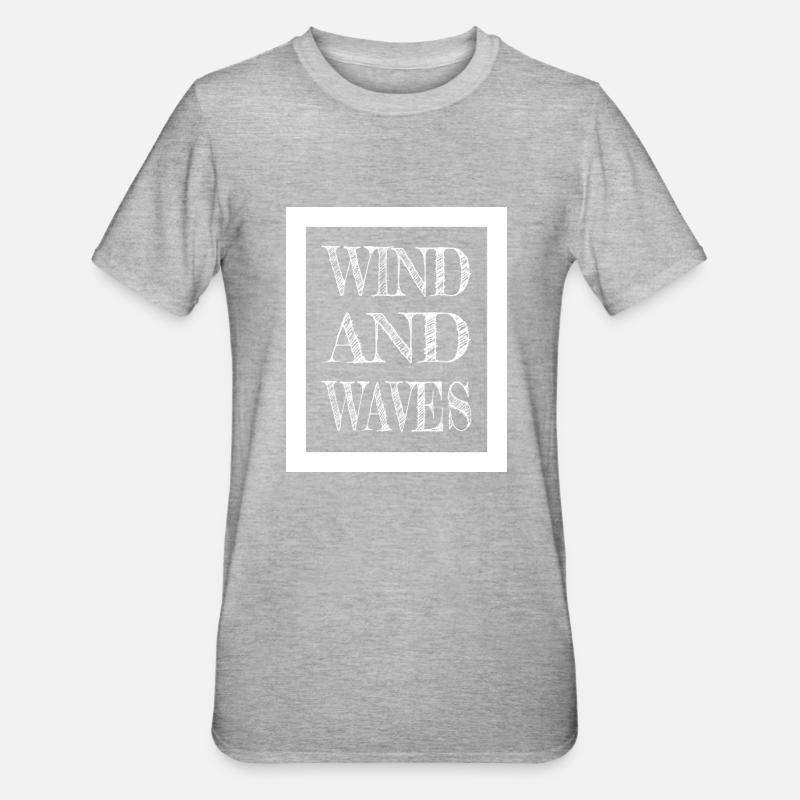 Activités nautiques extrêmes Spots de planche à voile impressionnants - T-shirt polycoton Unisexe - gris chiné