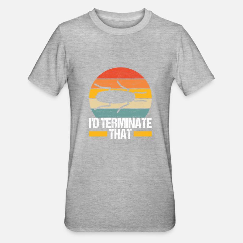 Pest Control Exterminator - Unisex Polycotton T-Shirt - heather grey
